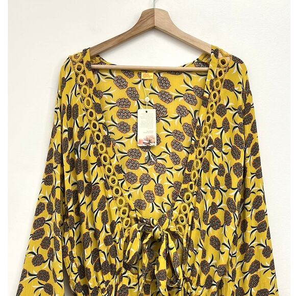 Agua Bendita Larissa Sunny Spring Romper Tropical Resort Swim Cover-Up - Large - Picture 7 of 16